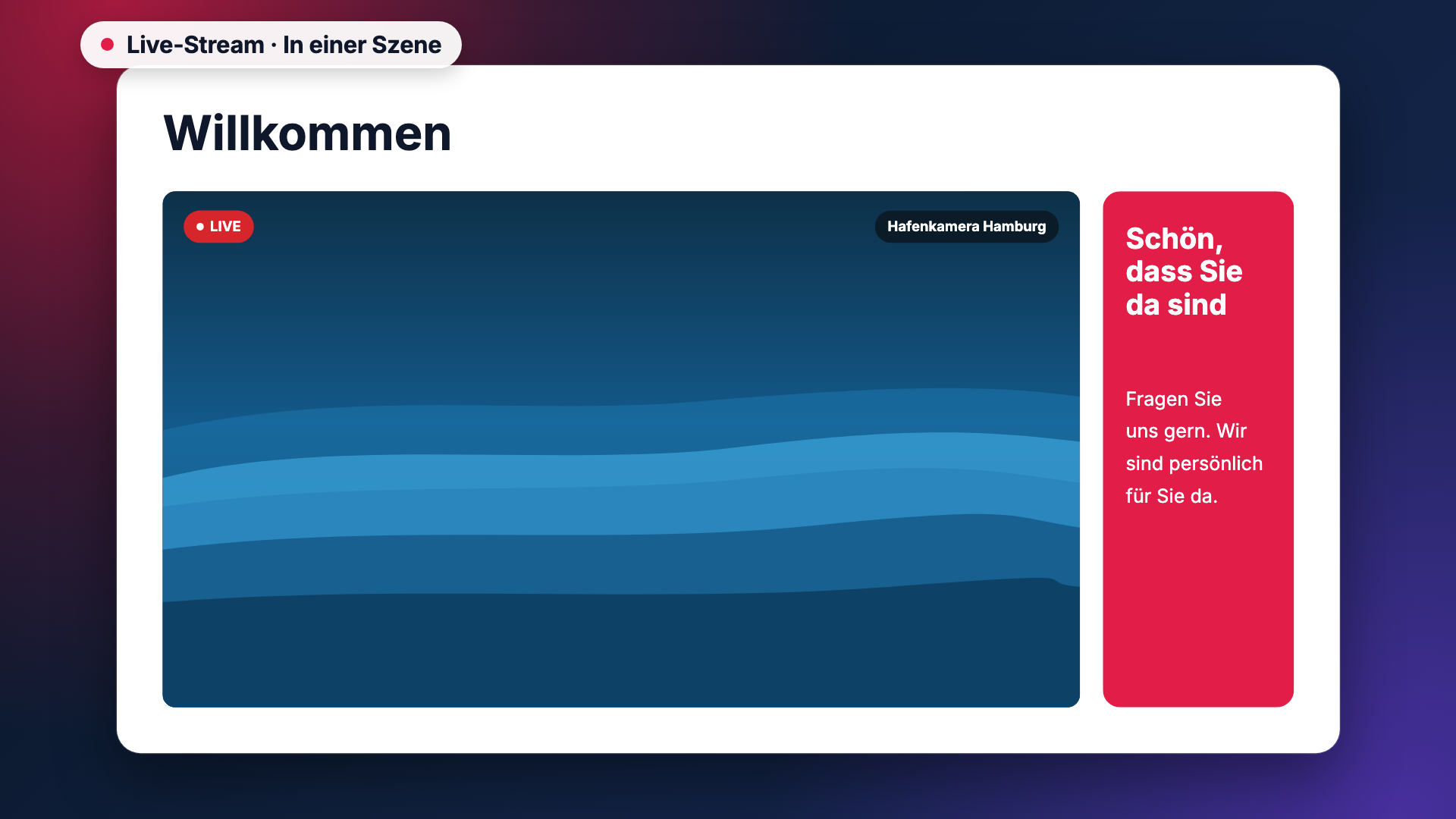Live-Stream in der Ansicht scene-example
