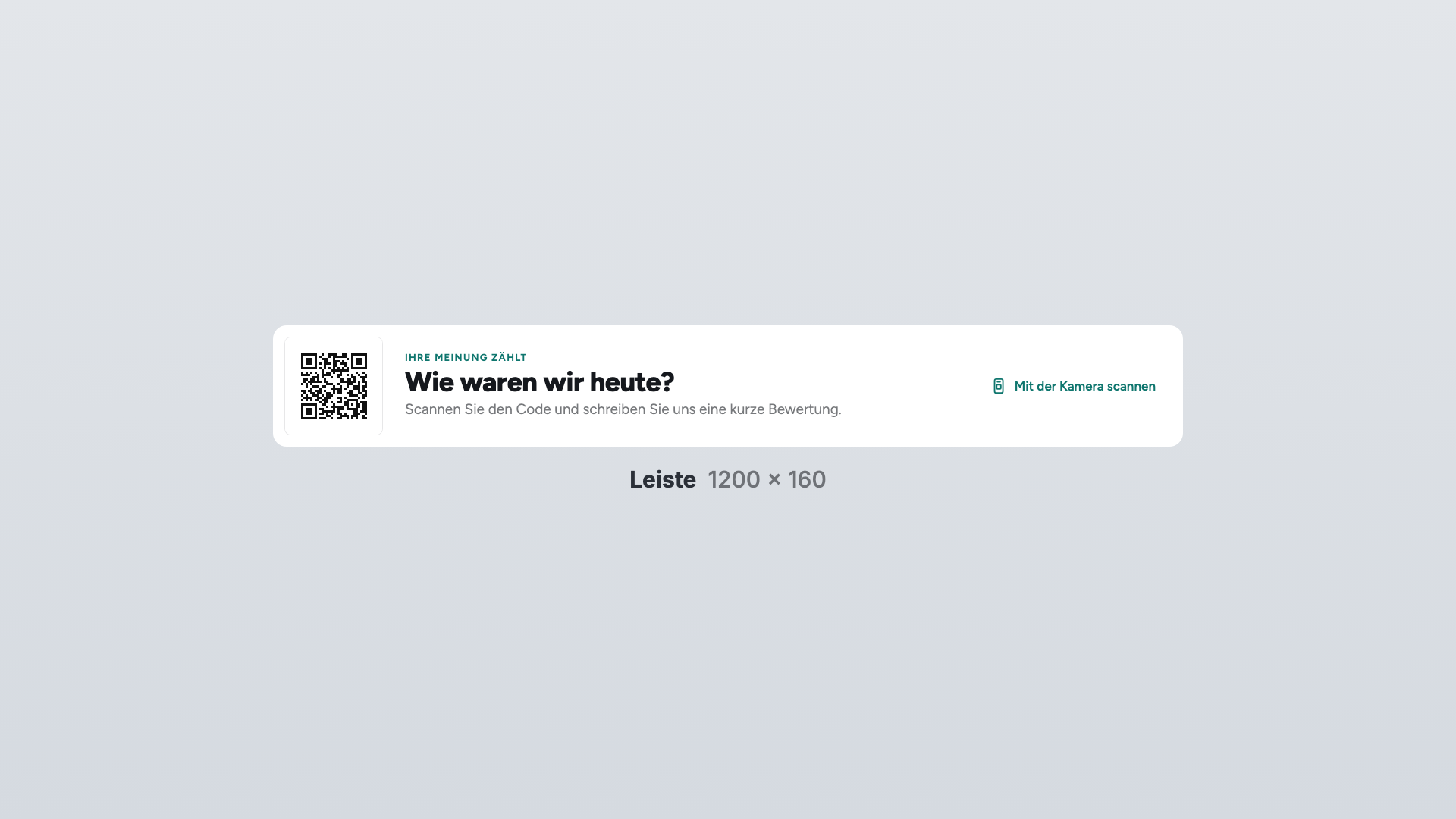 QR-Code in der Ansicht Leiste