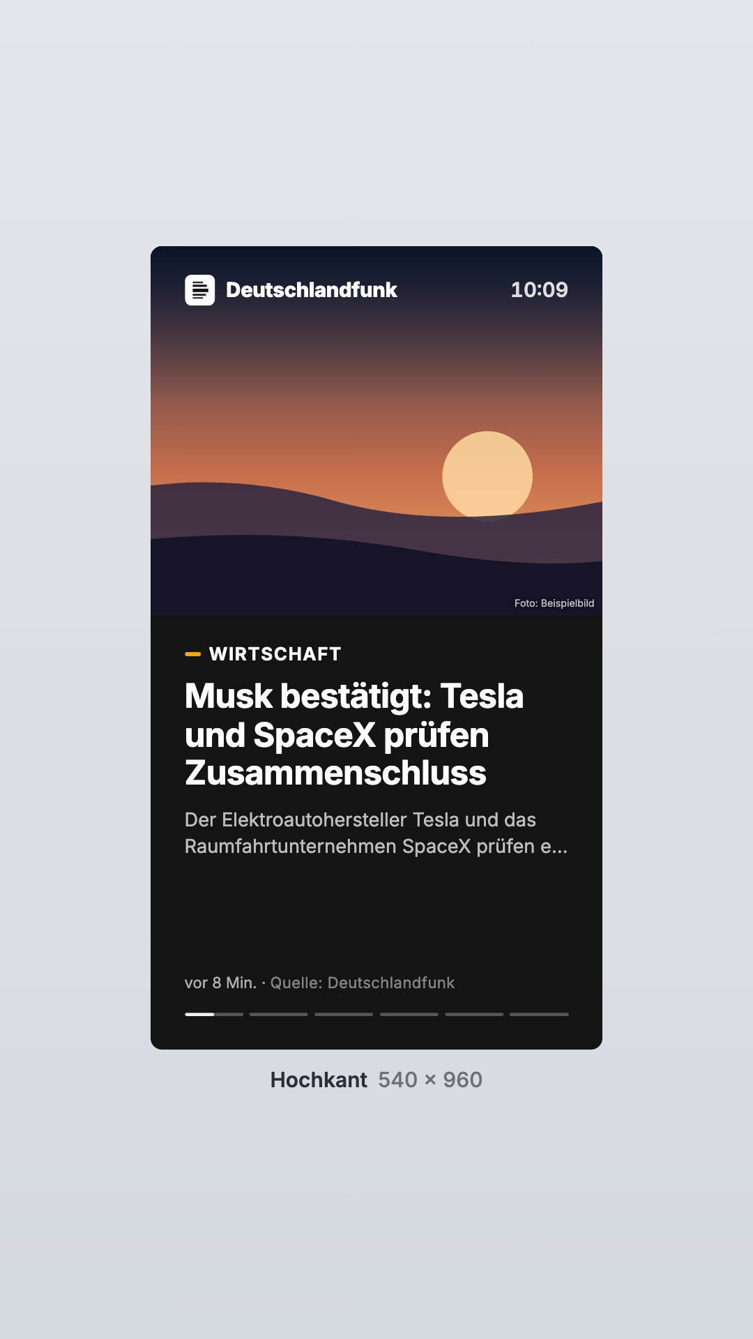 Deutschlandfunk in der Ansicht Hochkant