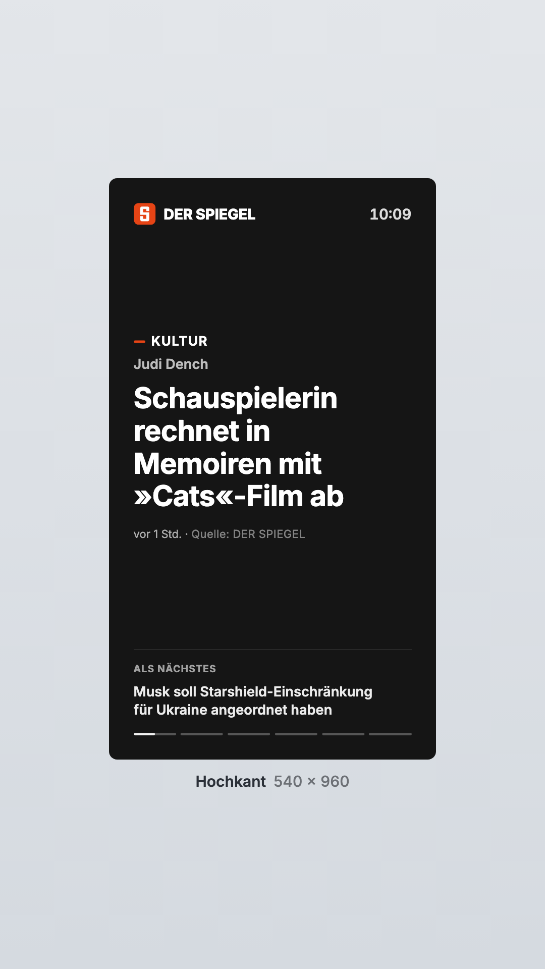 DER SPIEGEL in der Ansicht Hochkant