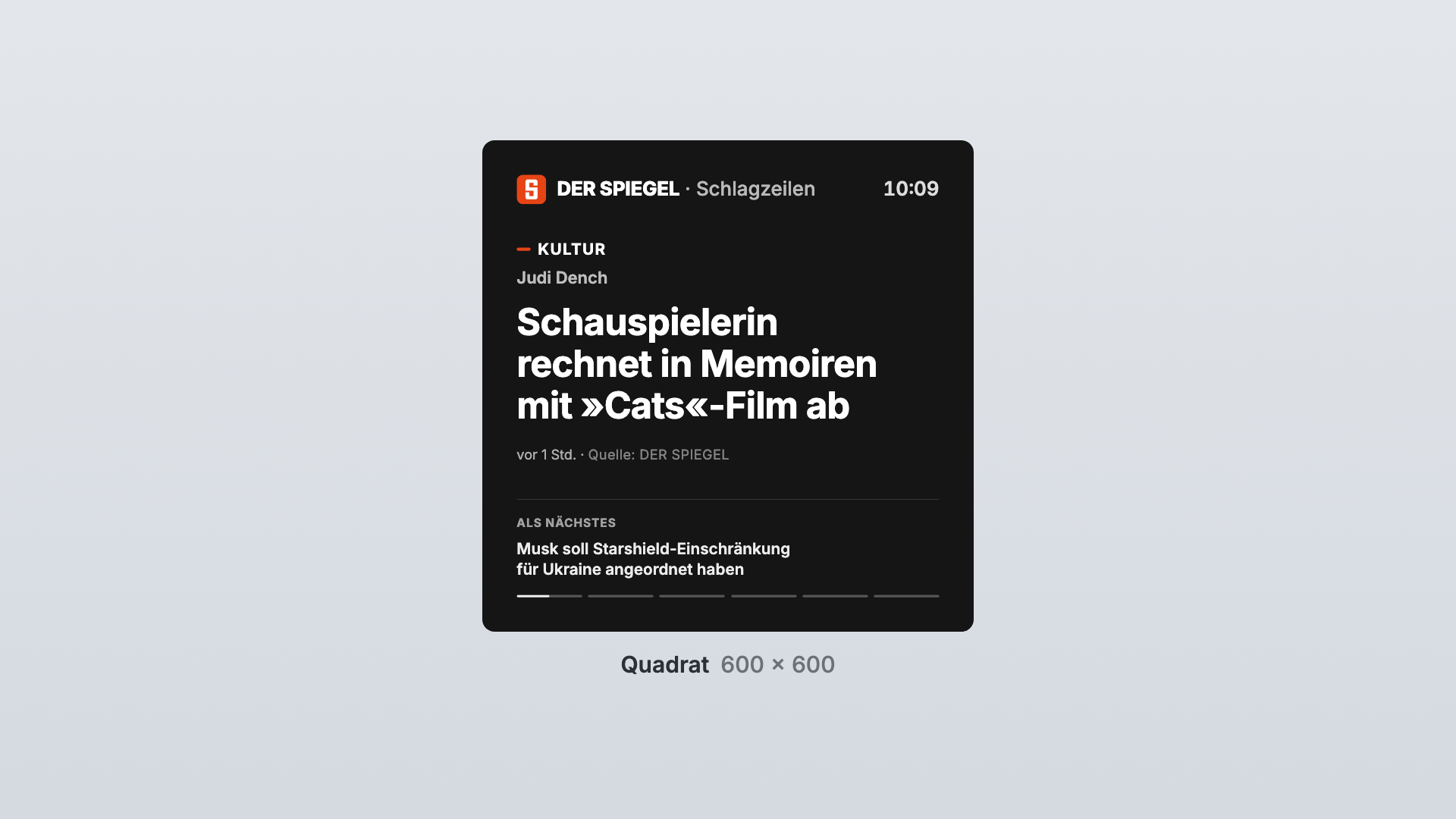 DER SPIEGEL in der Ansicht Quadrat