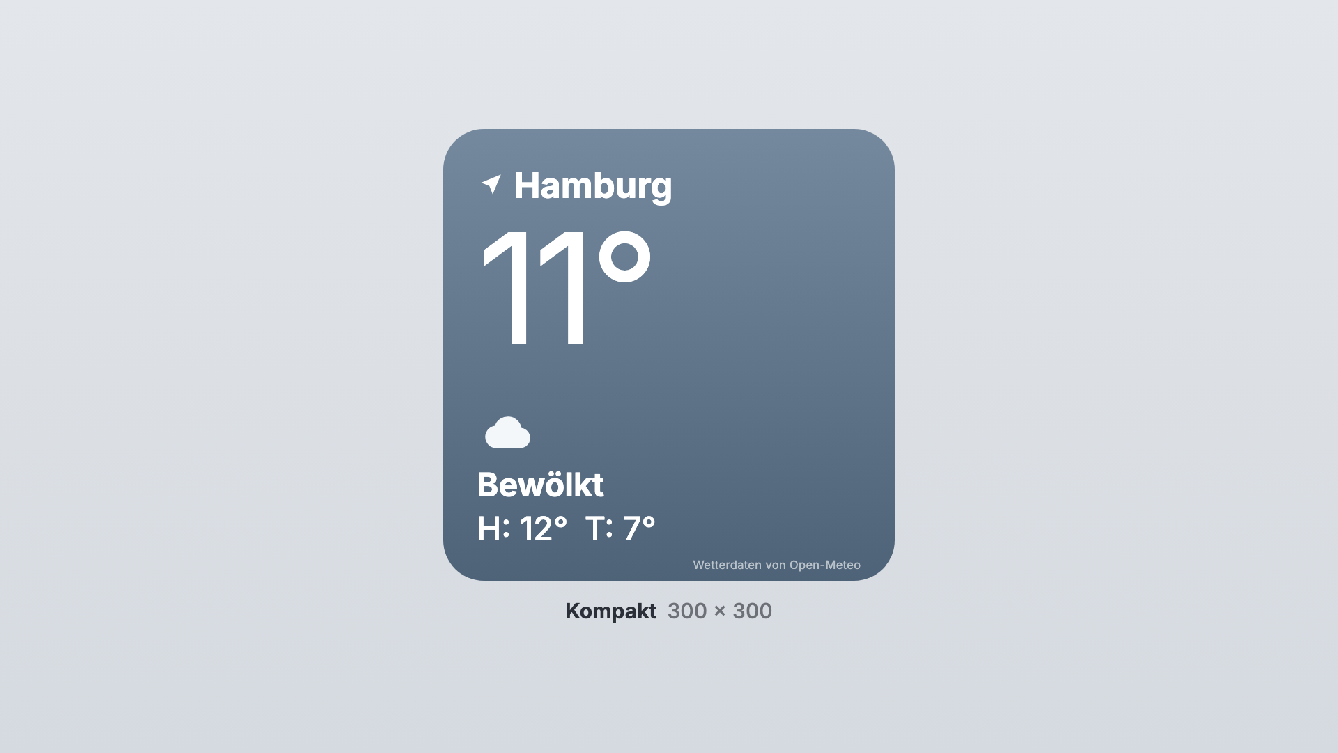 Wetter in der Ansicht Kompakt