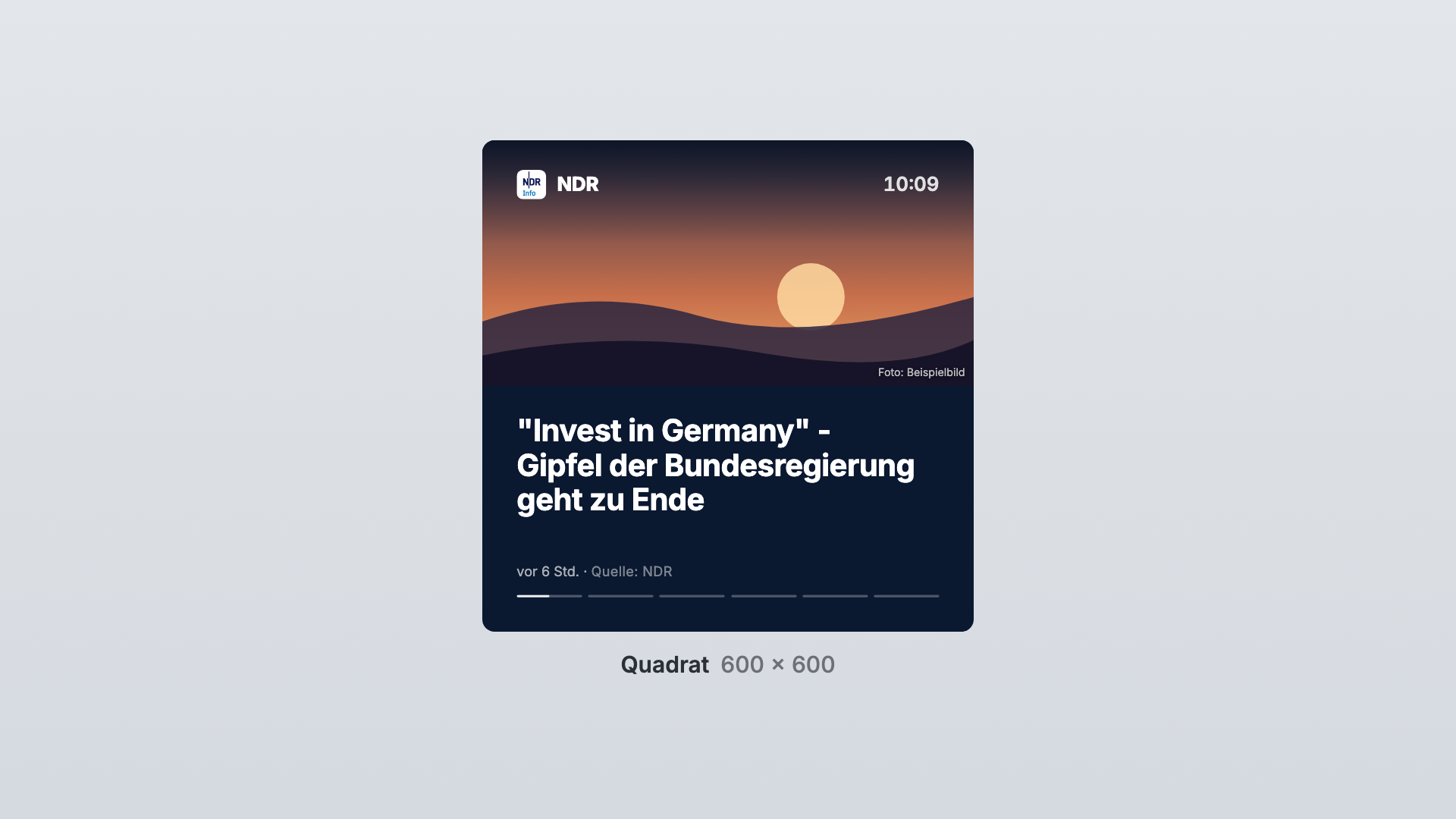 NDR in der Ansicht Quadrat