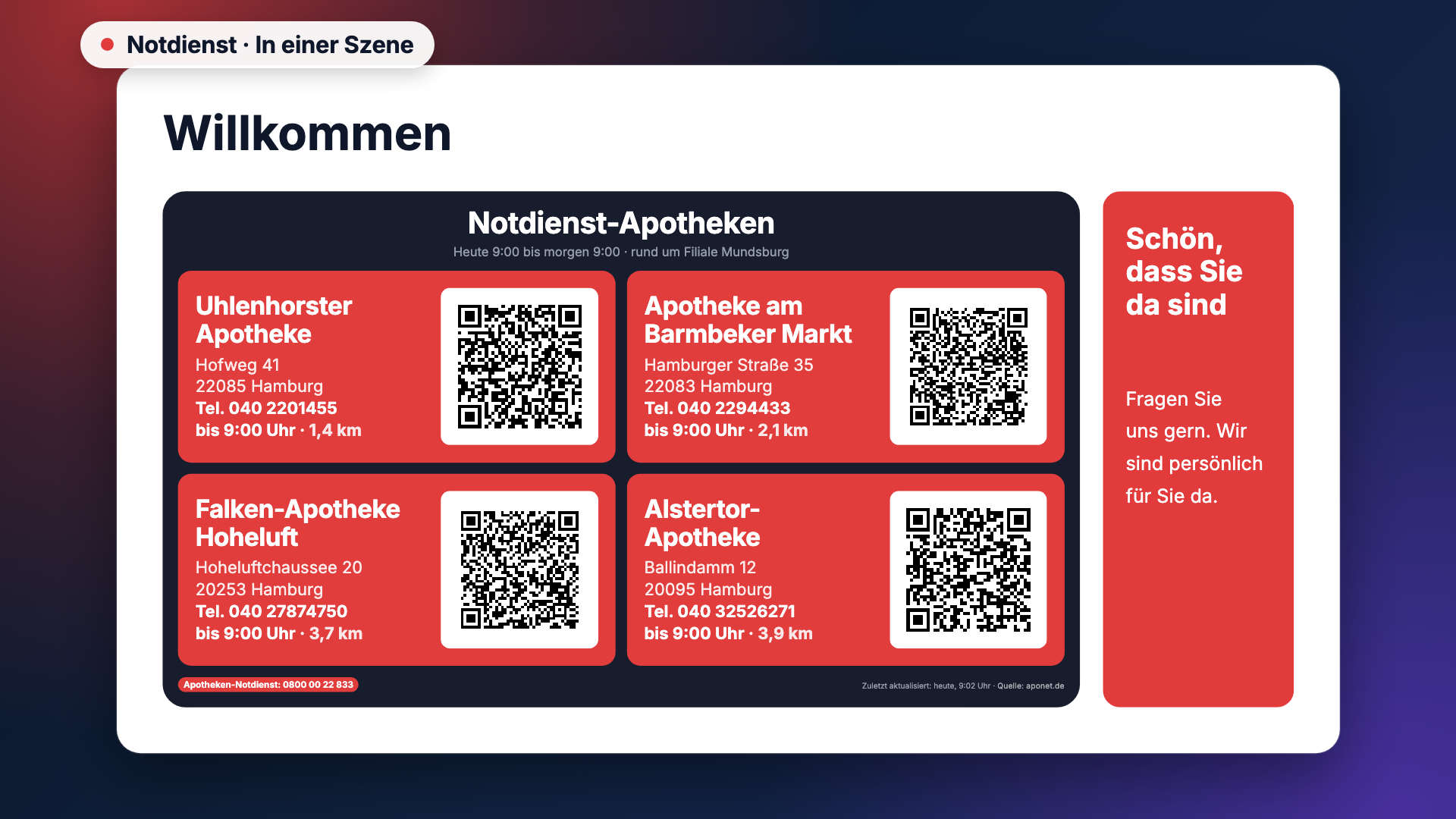 Notdienst in der Ansicht scene-example