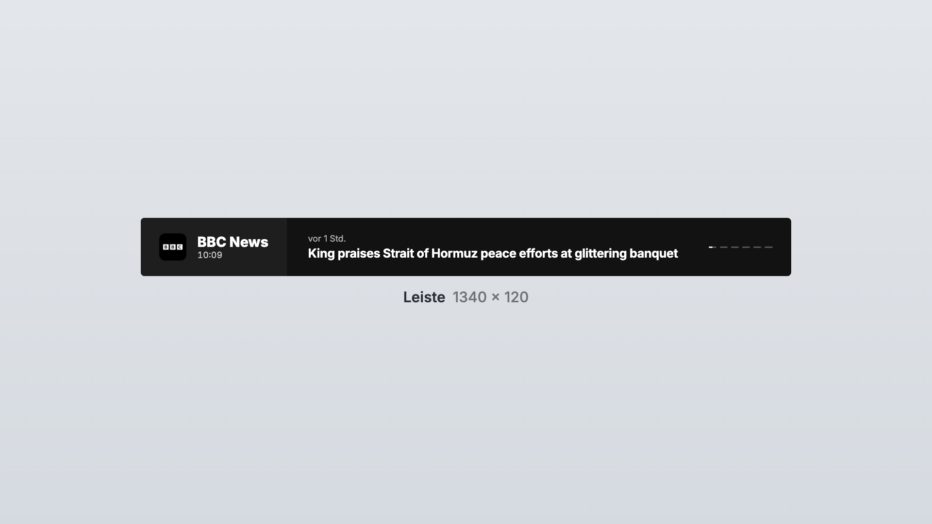 BBC News in der Ansicht Leiste