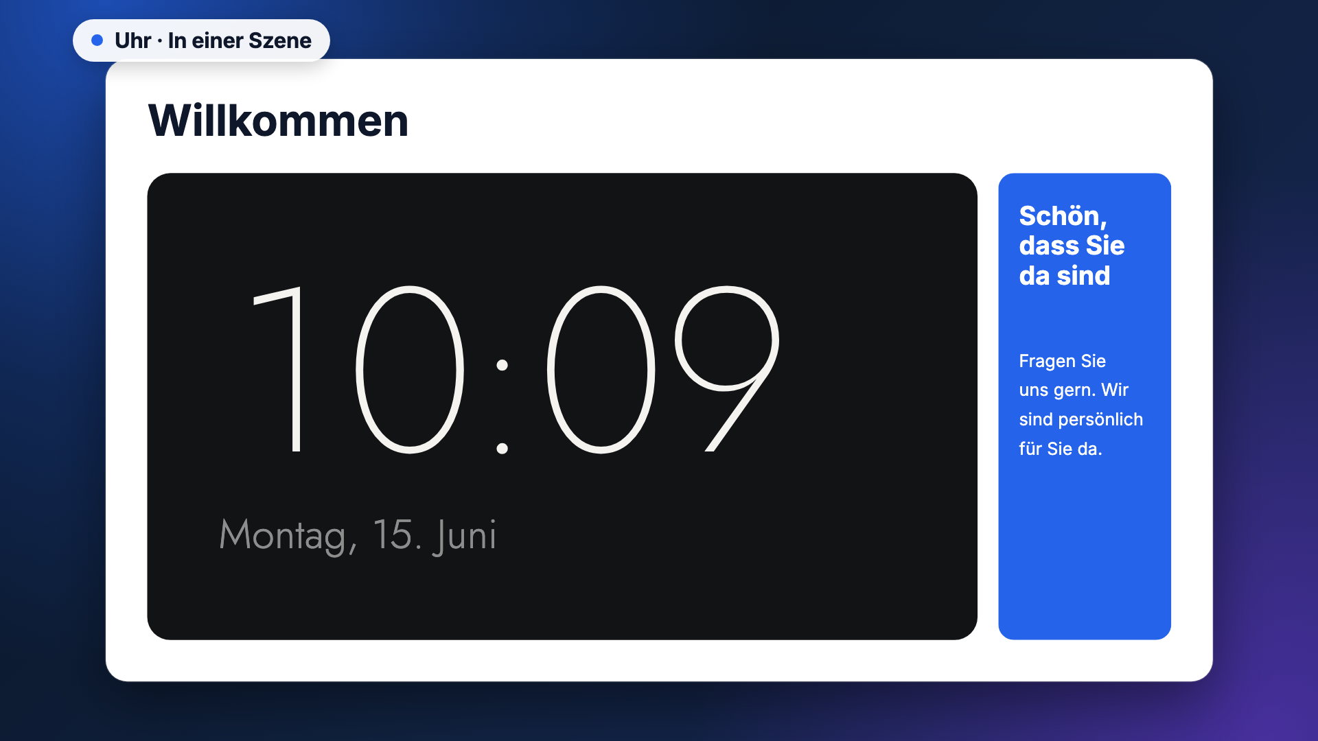 Uhr in der Ansicht scene-example