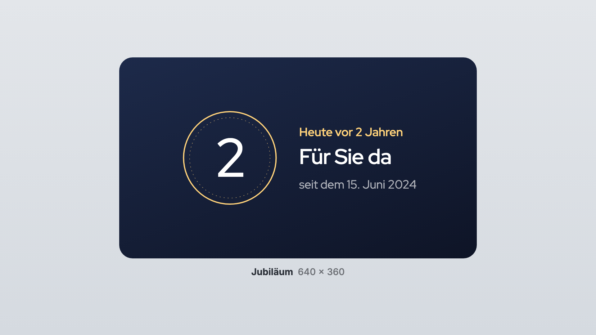 Tage-Zähler in der Ansicht Jubiläum