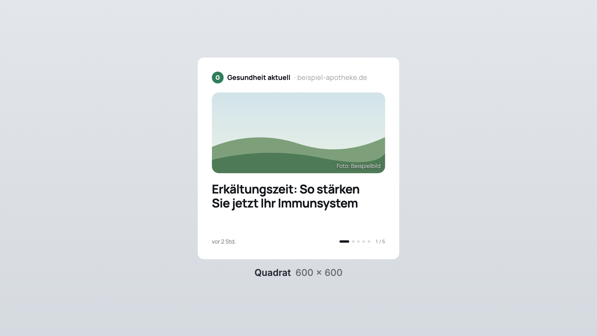 RSS-Feed in der Ansicht Quadrat