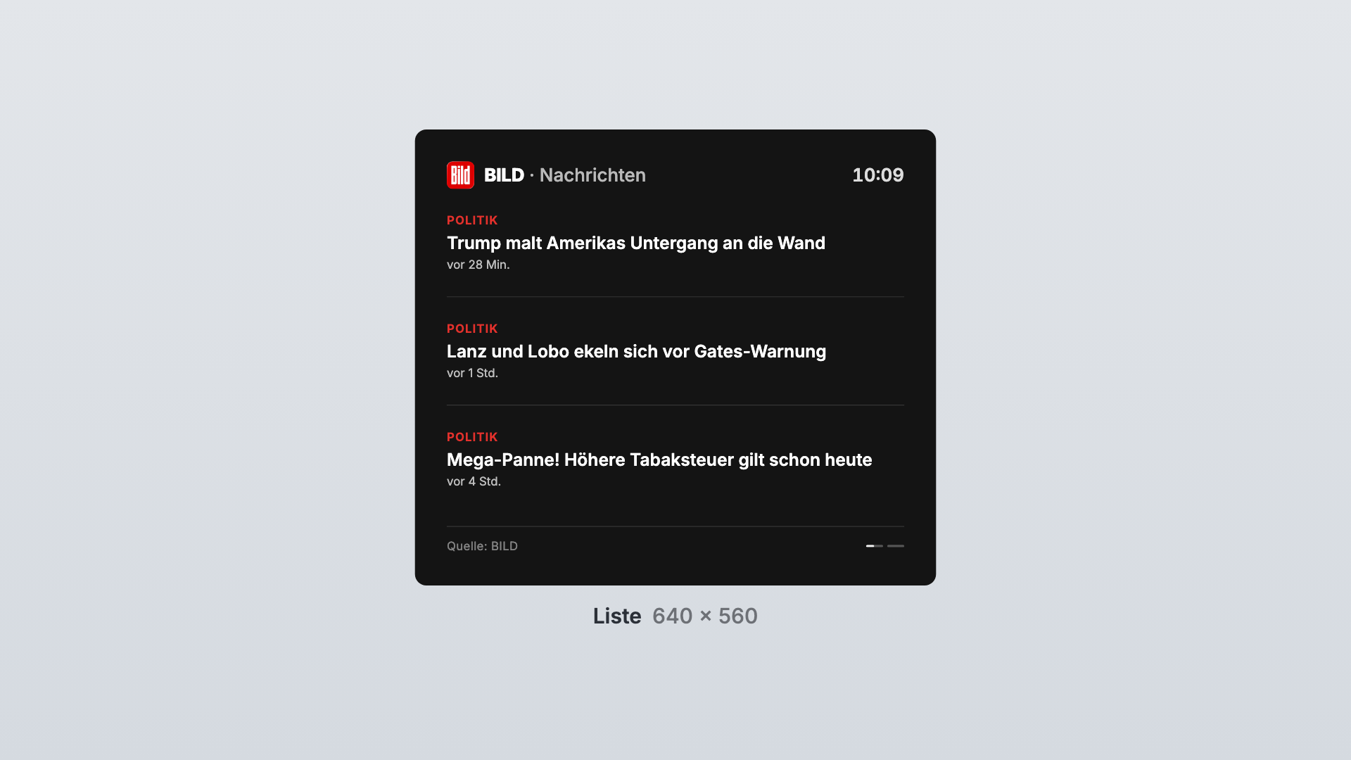 BILD in der Ansicht Liste