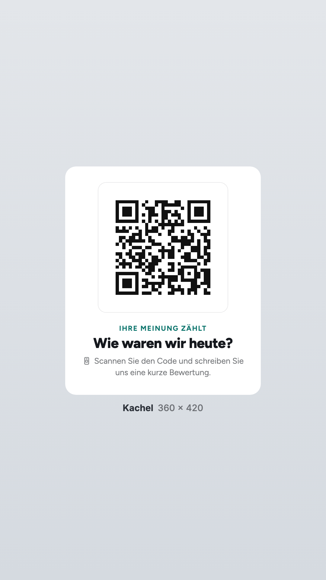 QR-Code in der Ansicht Kachel