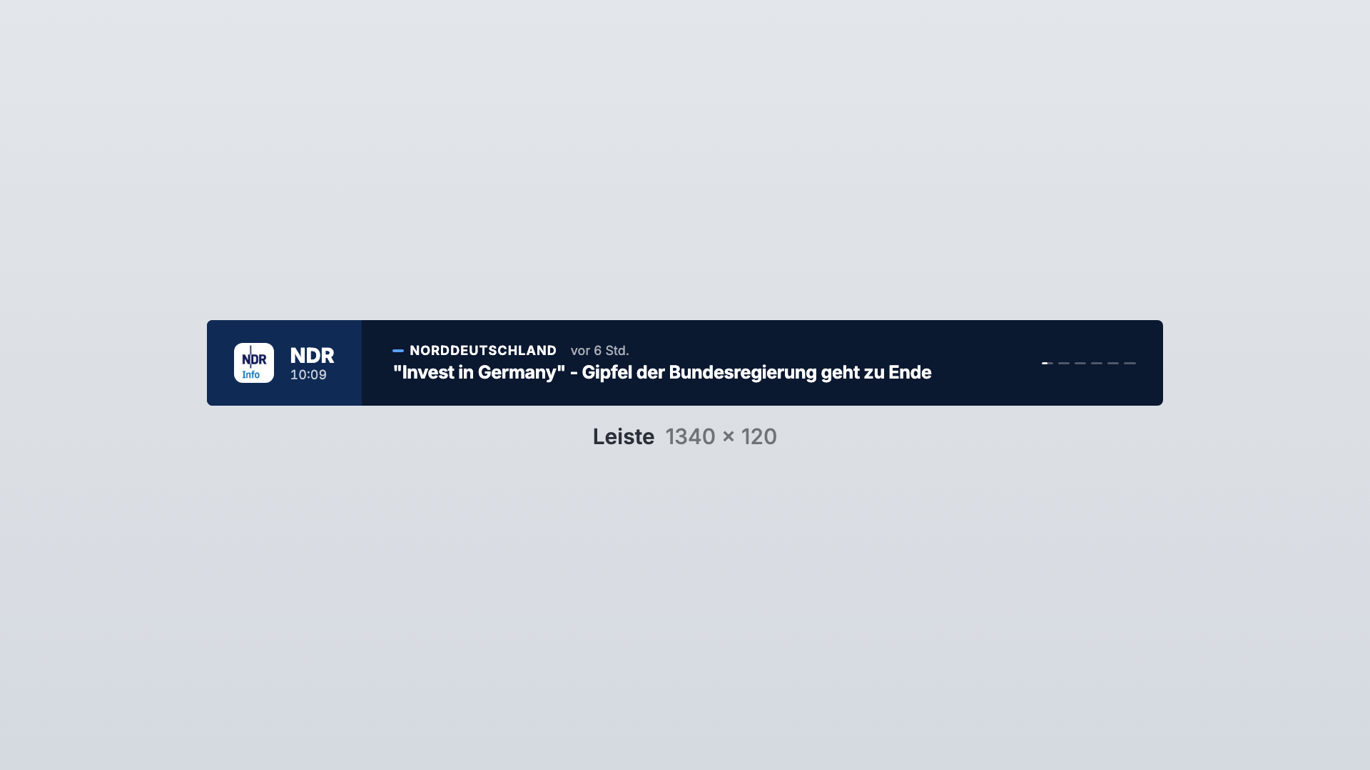 NDR in der Ansicht Leiste