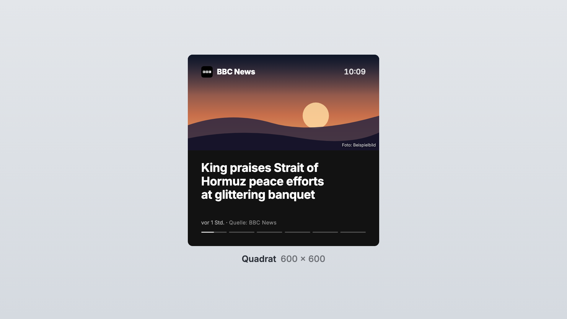 BBC News in der Ansicht Quadrat