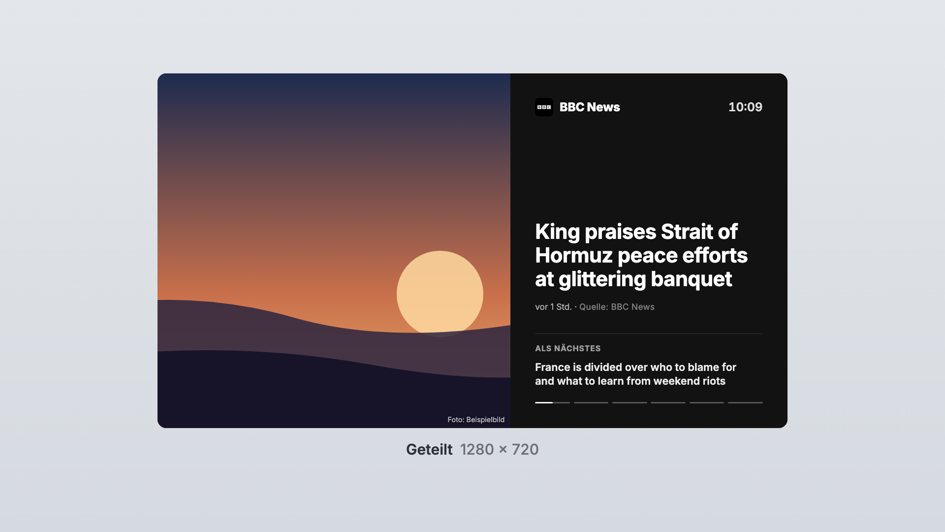 BBC News in der Ansicht Geteilt