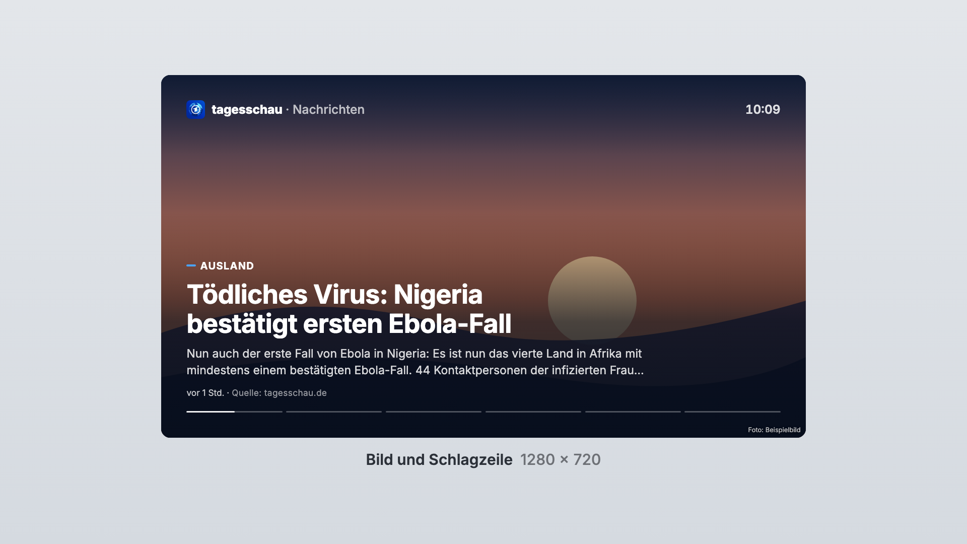 Tagesschau in der Ansicht Bild und Schlagzeile