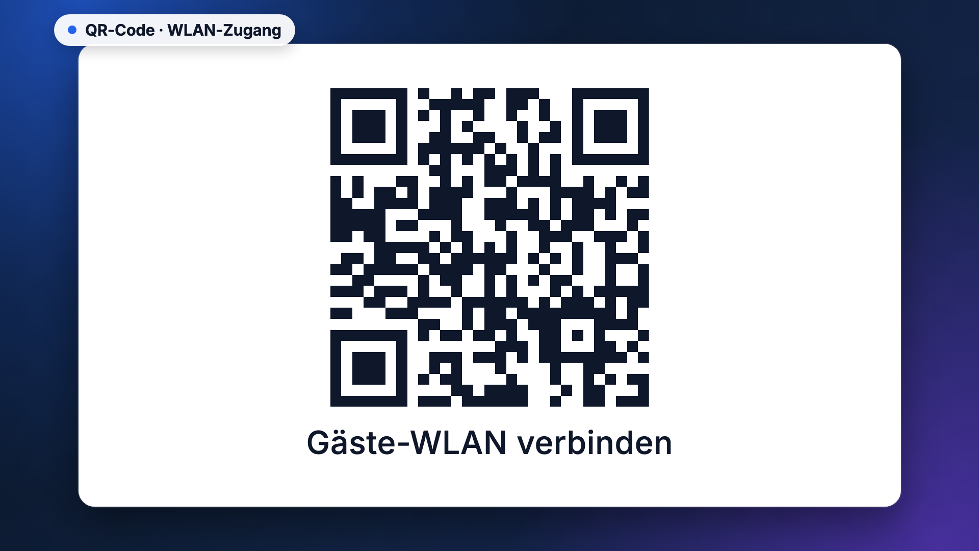 QR-Code in der Ansicht WLAN