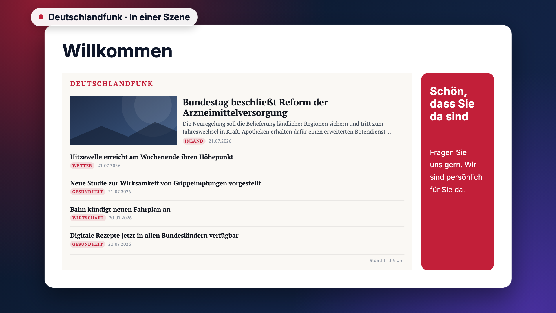 Deutschlandfunk in der Ansicht scene-example