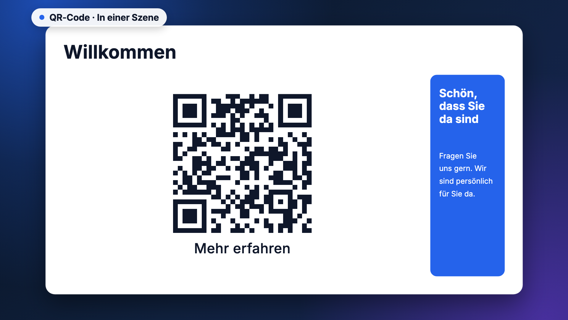 QR-Code in der Ansicht scene-example