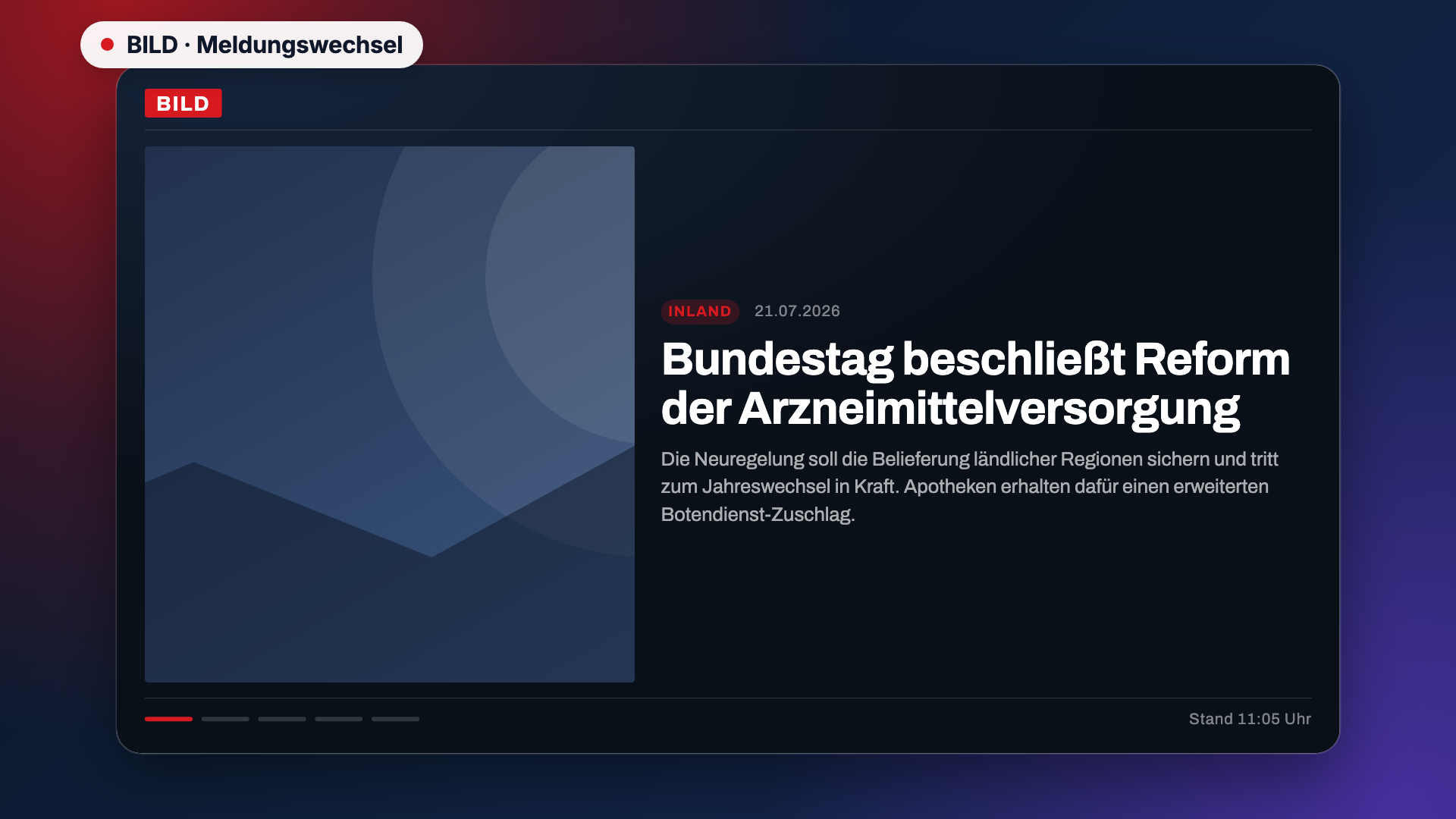 BILD in der Ansicht Meldungswechsel