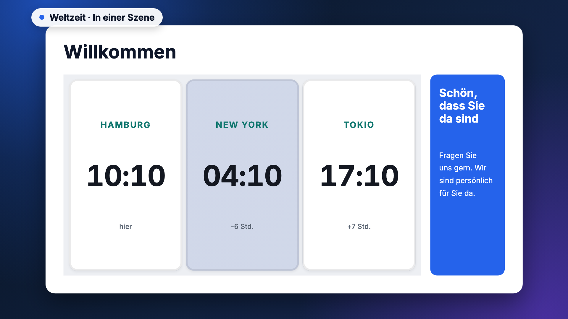 Weltzeit in der Ansicht scene-example