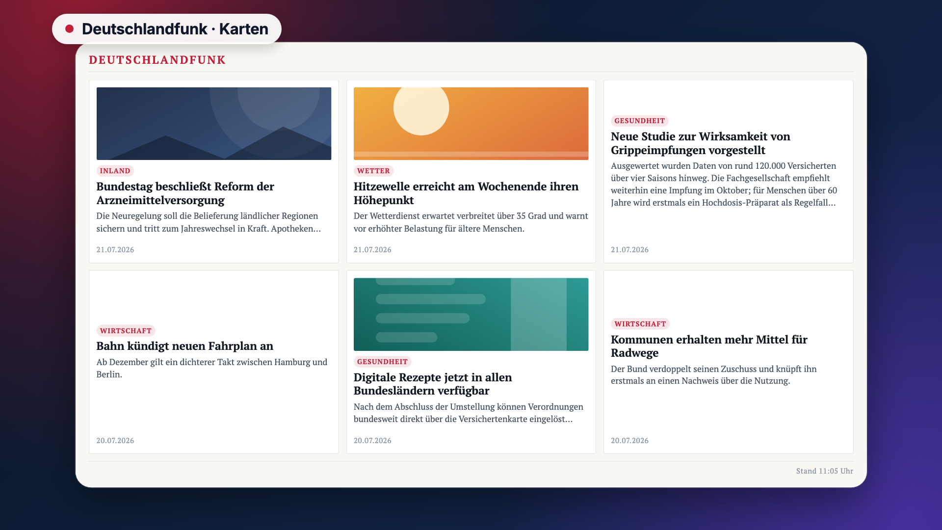 Deutschlandfunk in der Ansicht Karten
