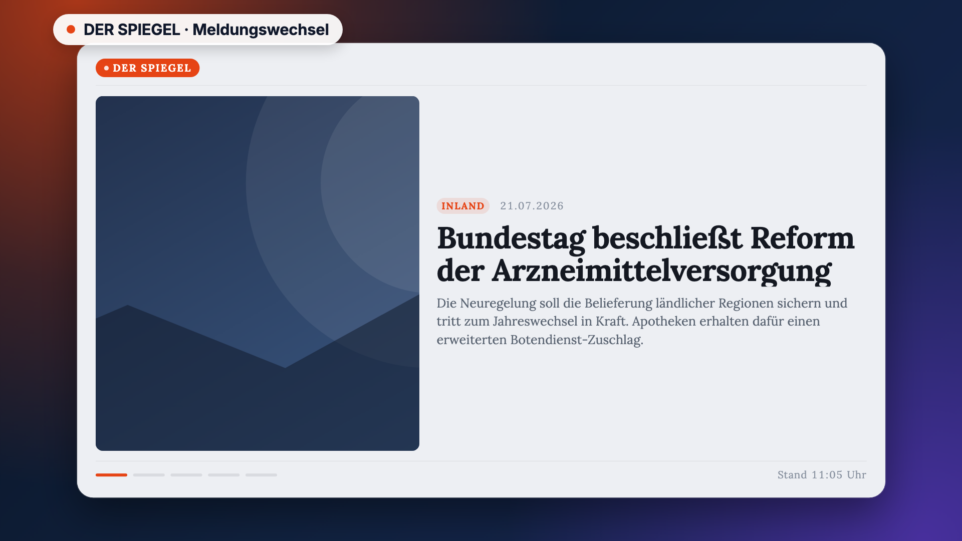 DER SPIEGEL in der Ansicht Meldungswechsel